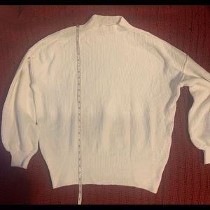 Oversized white sweater